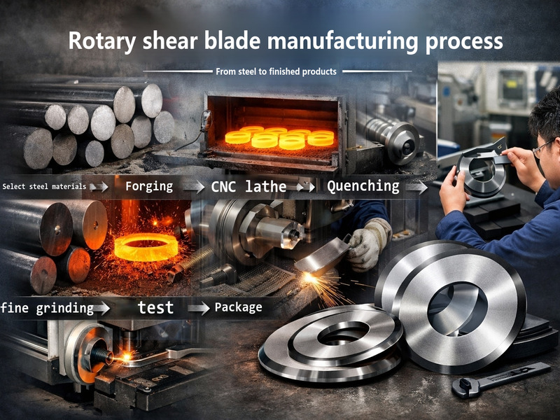 عملية تصنيع شفرات القص الدوارة: من الفولاذ الخام إلى المنتج النهائي