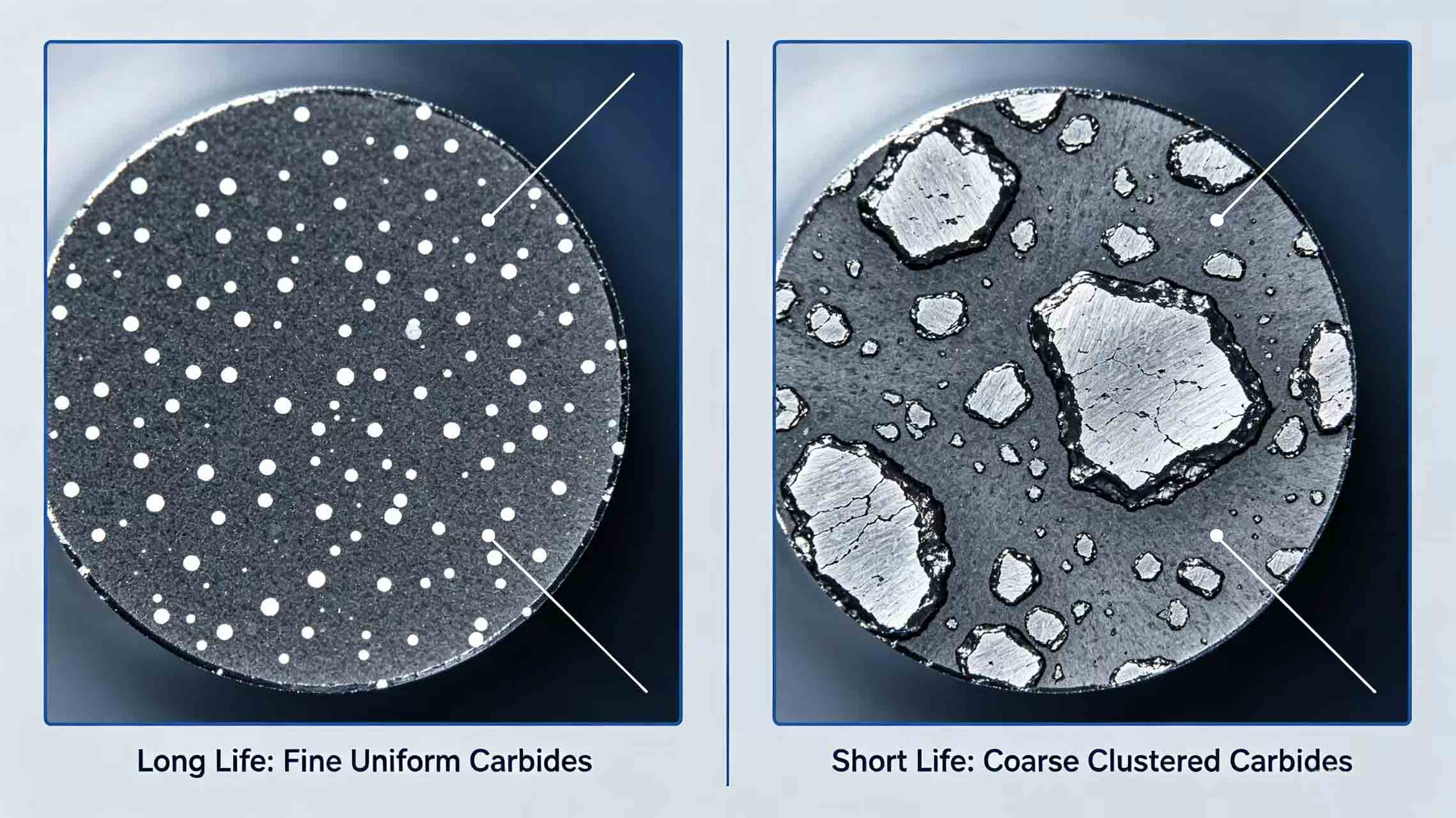Metallographic comparison image Metallographic comparison image