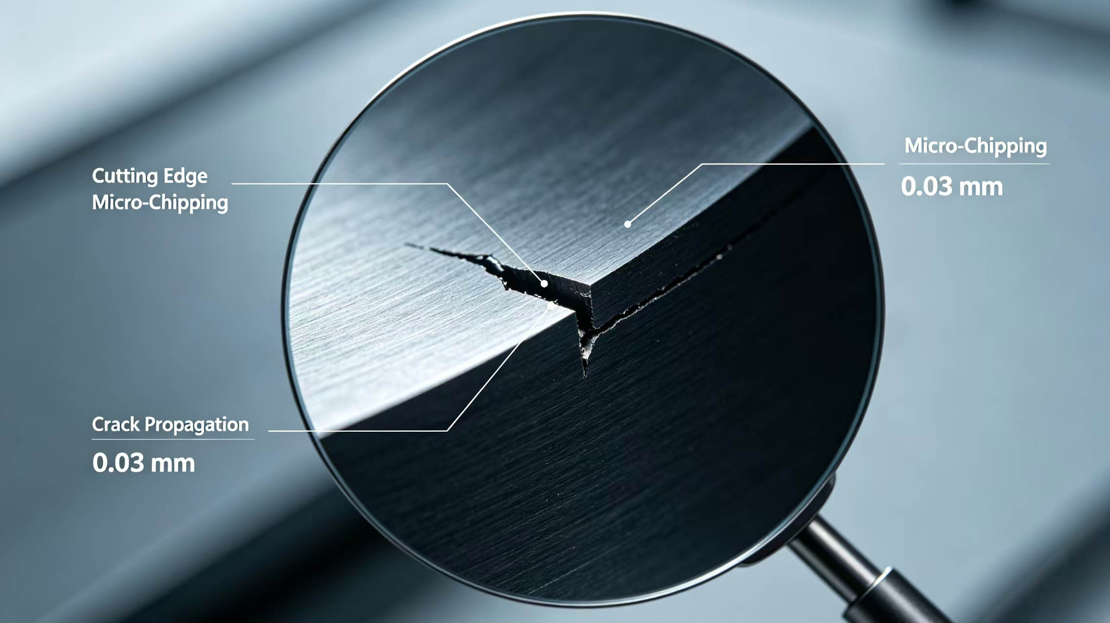 Chipping morphology microscope image